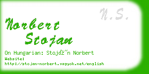 norbert stojan business card